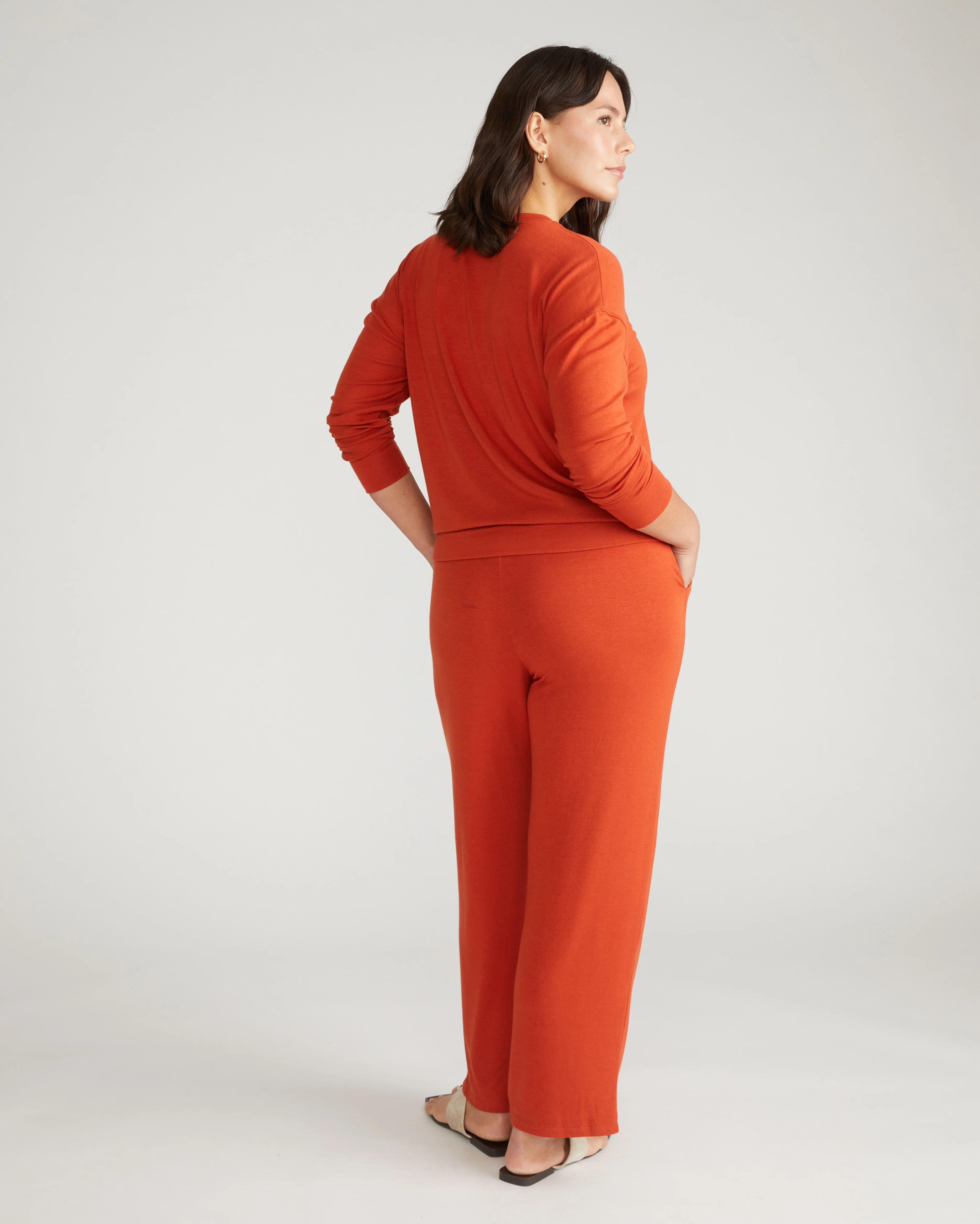 TravelKnit Relaxed Pants - Warm Russet - Image 7