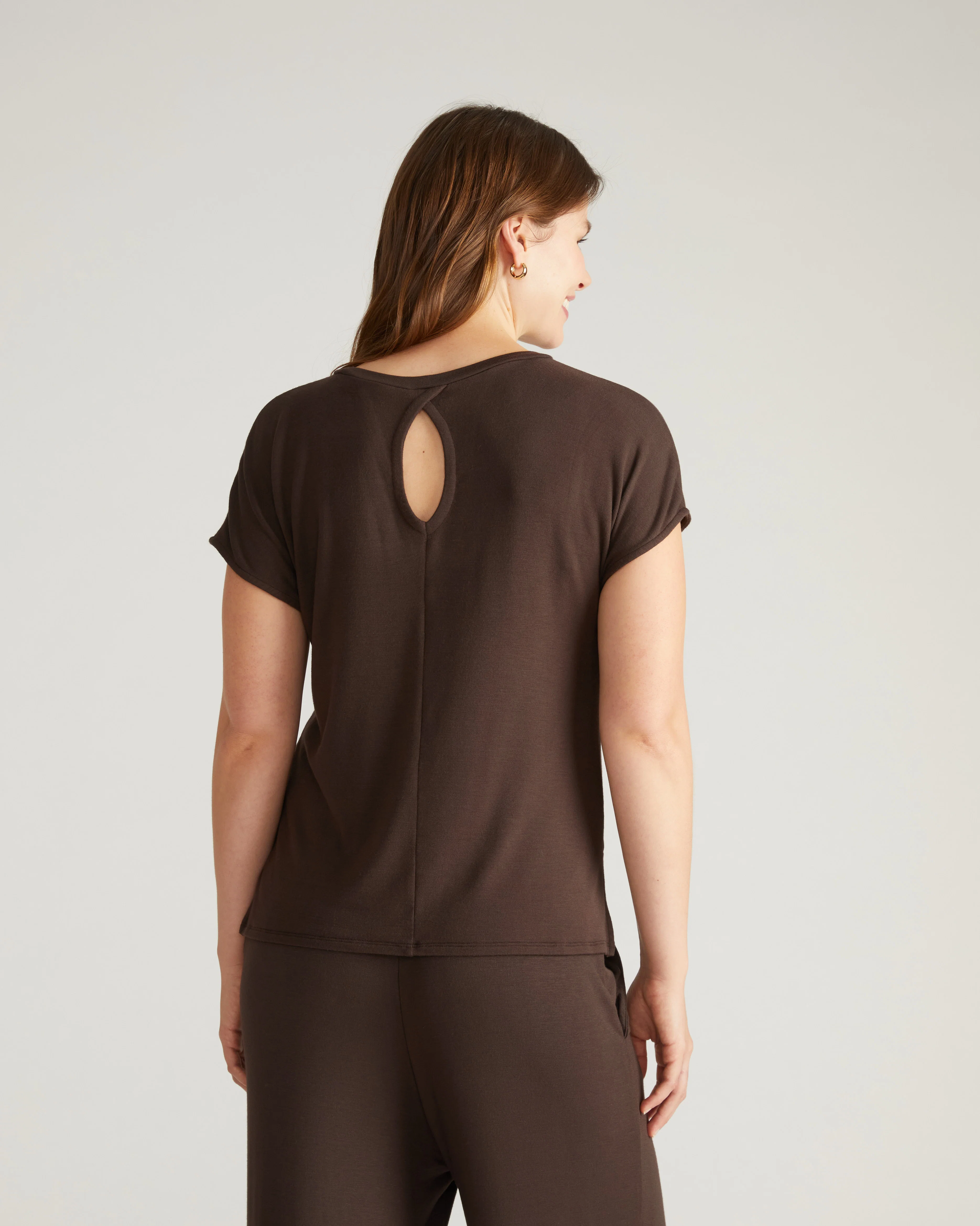TravelKnit Relaxed Tee - Espresso - Image 3