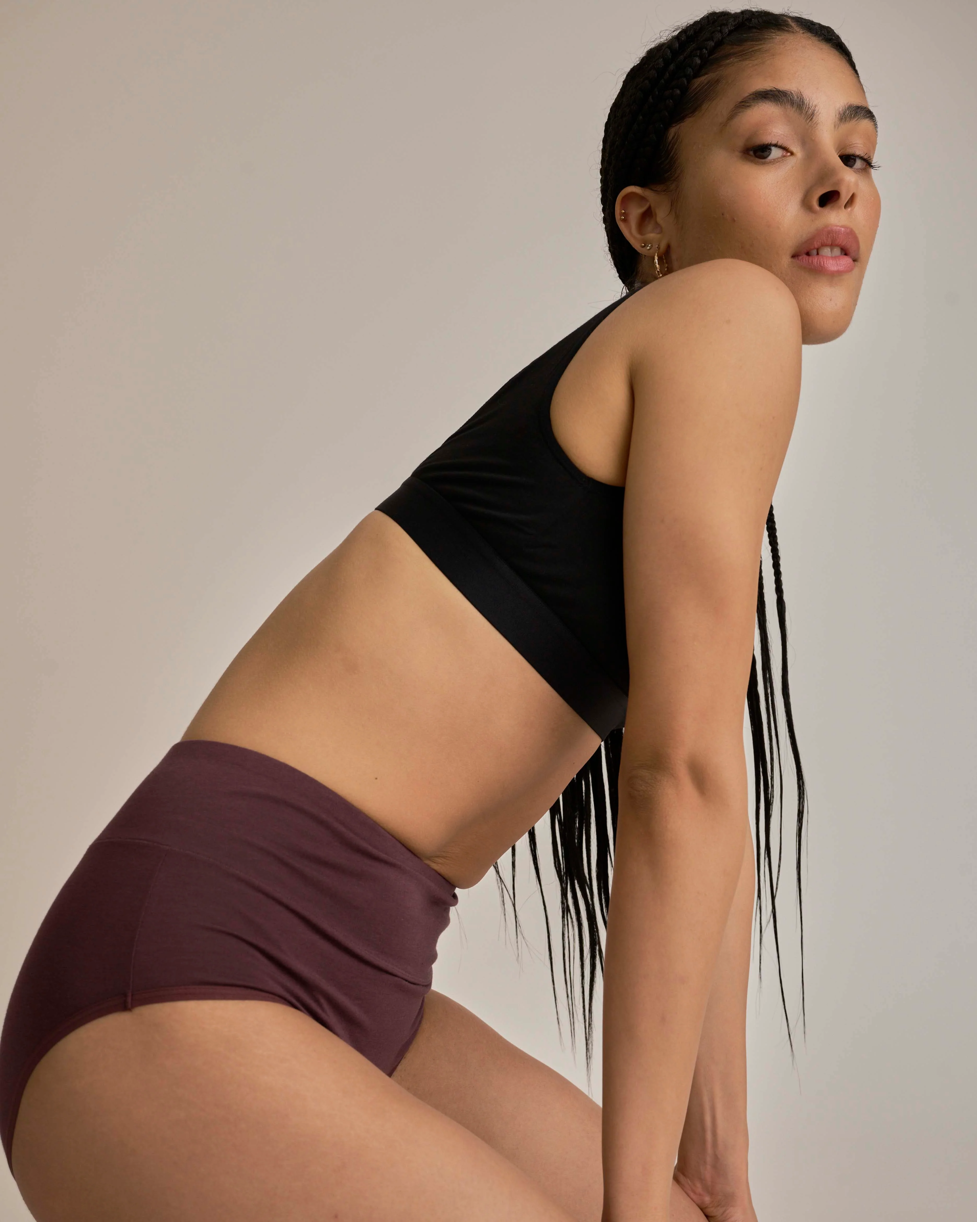UltimateS 2-Pack Full Coverage High Rise Brief - Cassis/Peach - Image 6