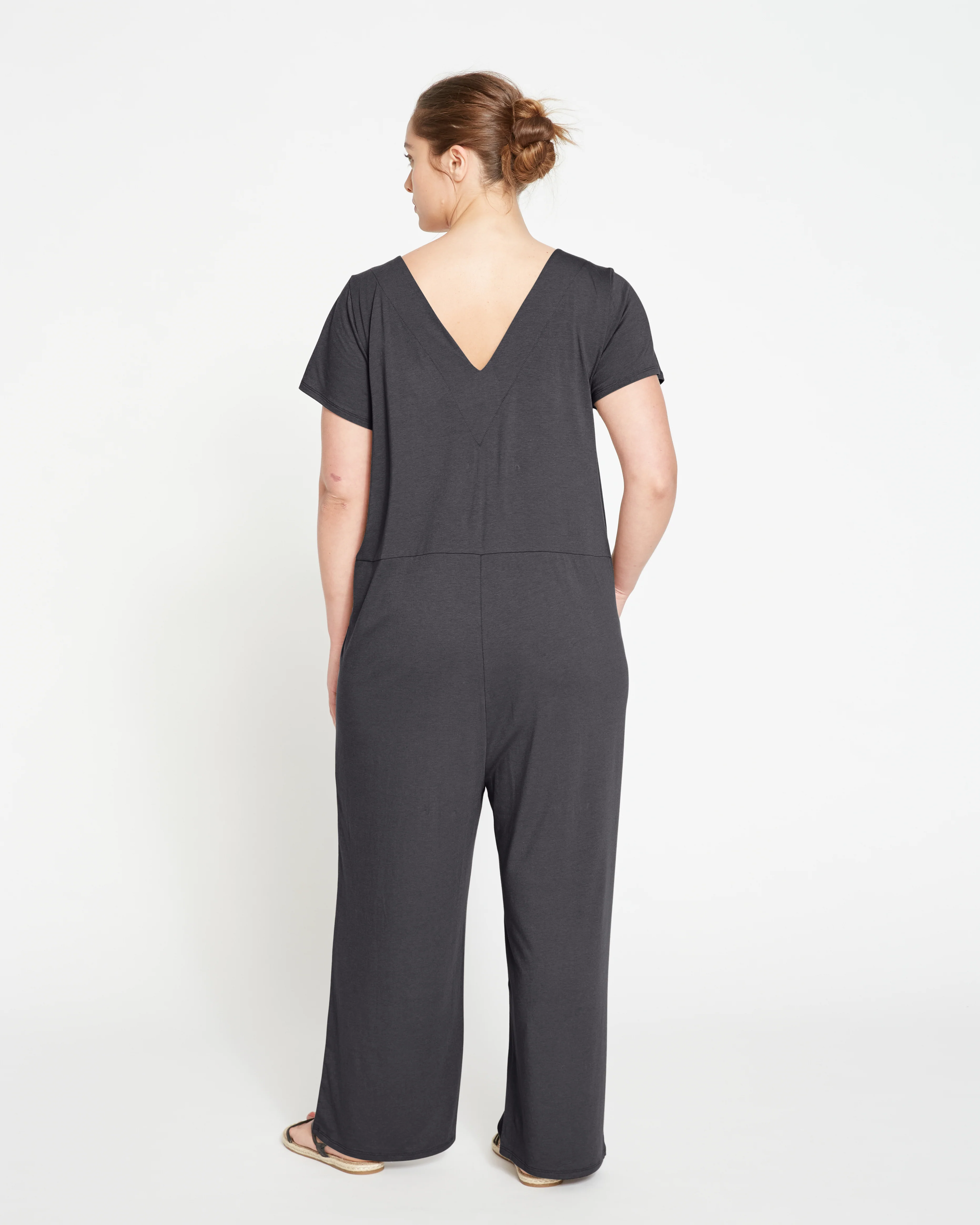 UltimateS Jemma V Neck Jumpsuit - Black - Image 4