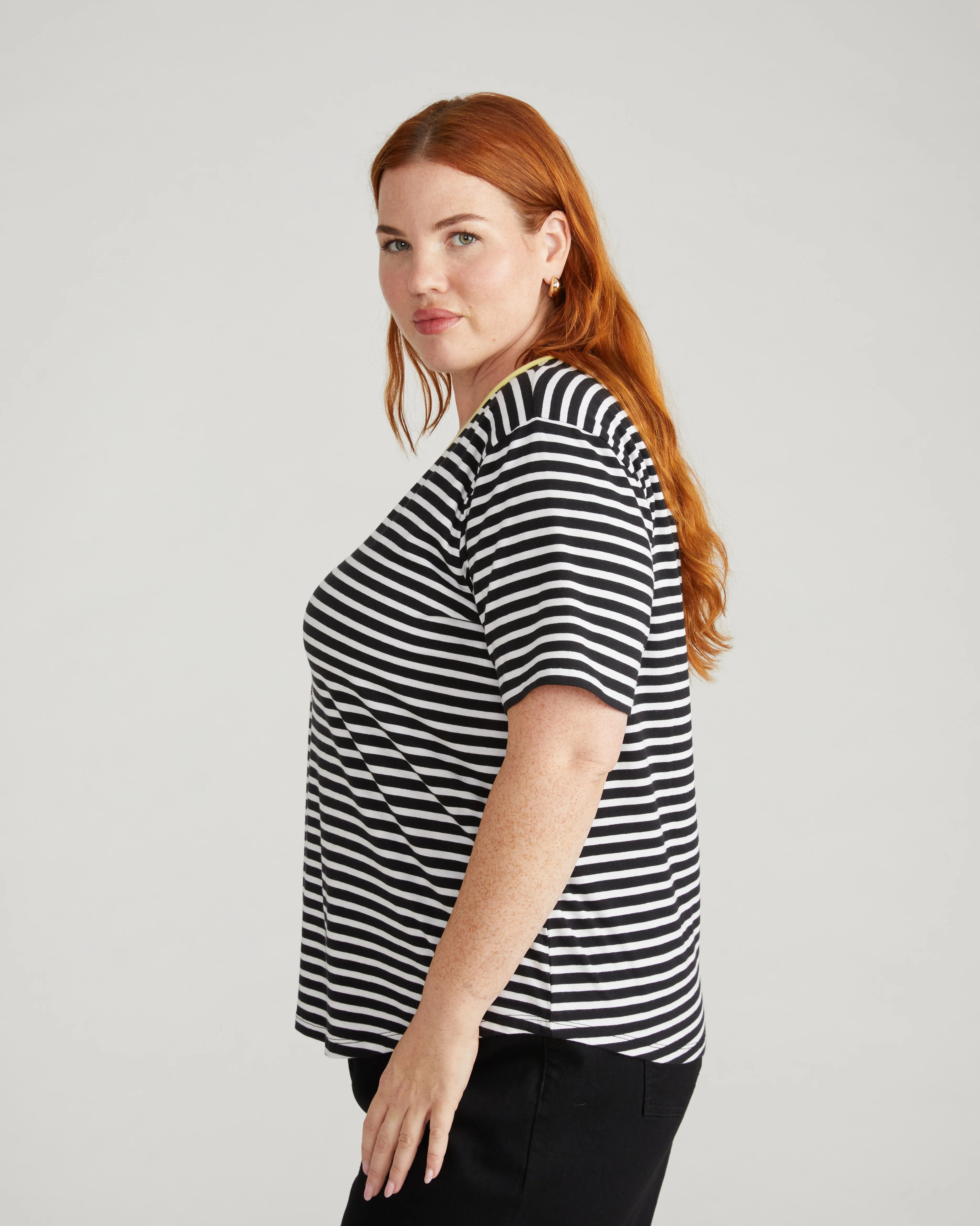 V Rex - Black/White Stripe with Reed Trim - Image 2