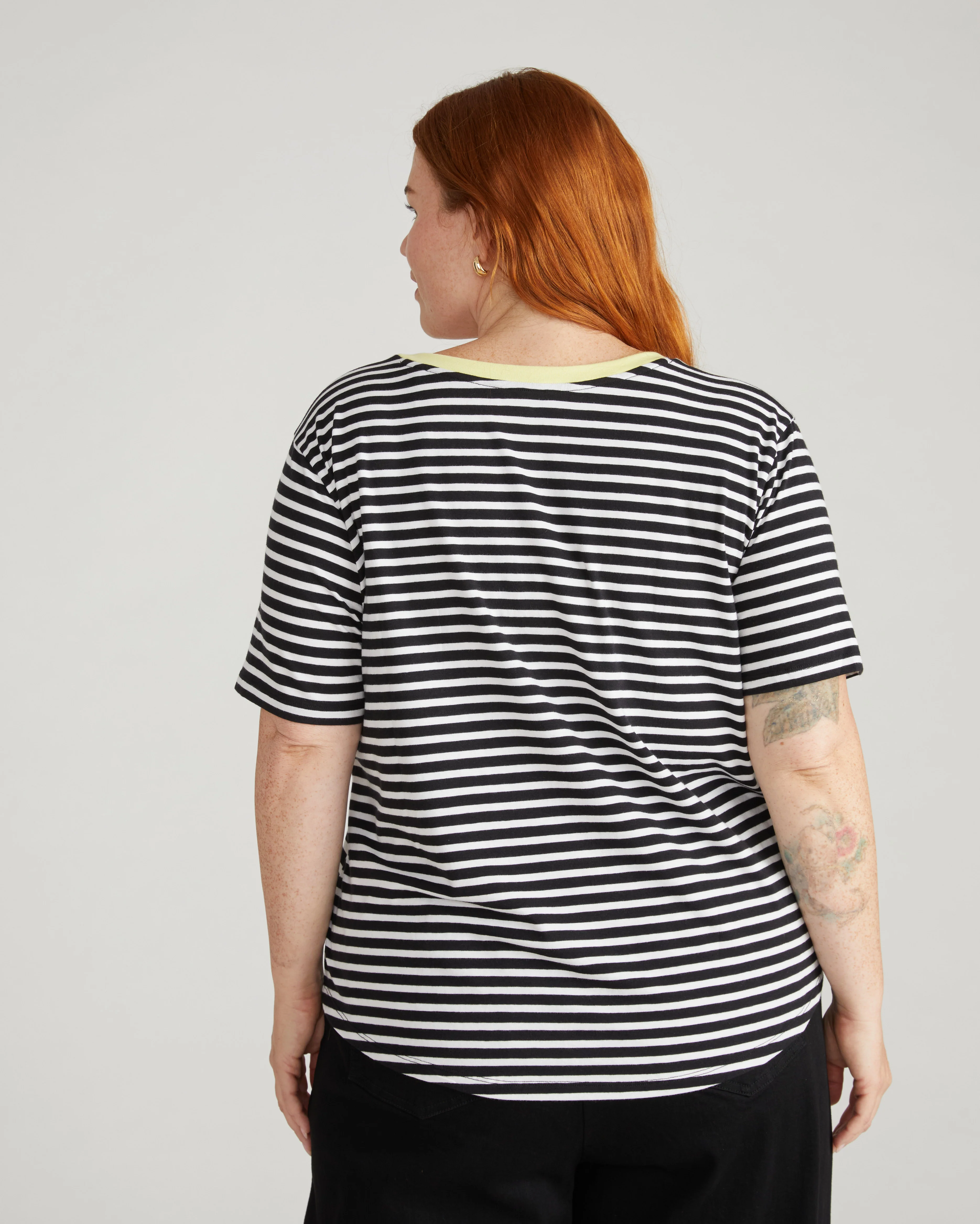 V Rex - Black/White Stripe with Reed Trim - Image 3