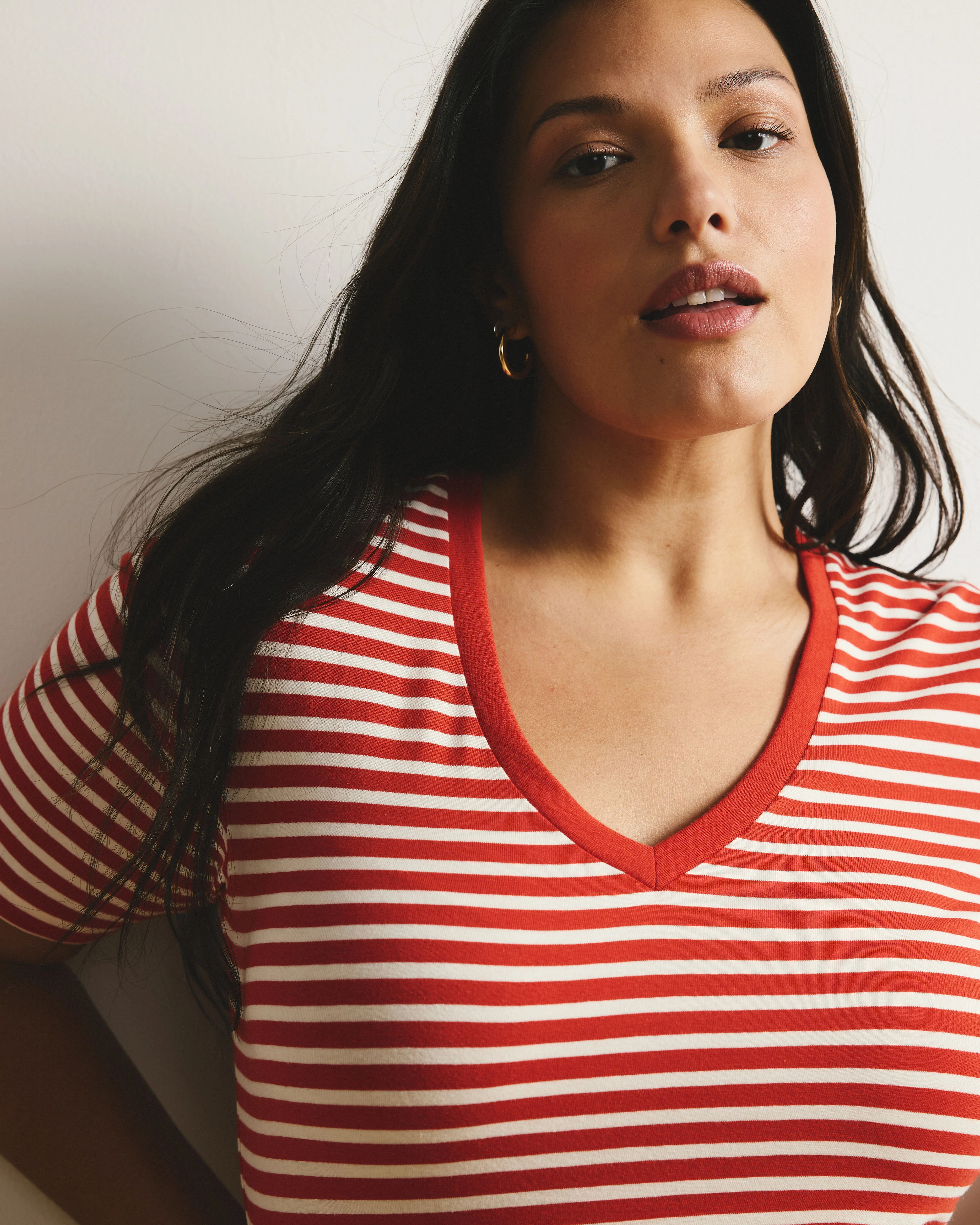 V Rex - Poppy/Ecru Stripe - Image 2