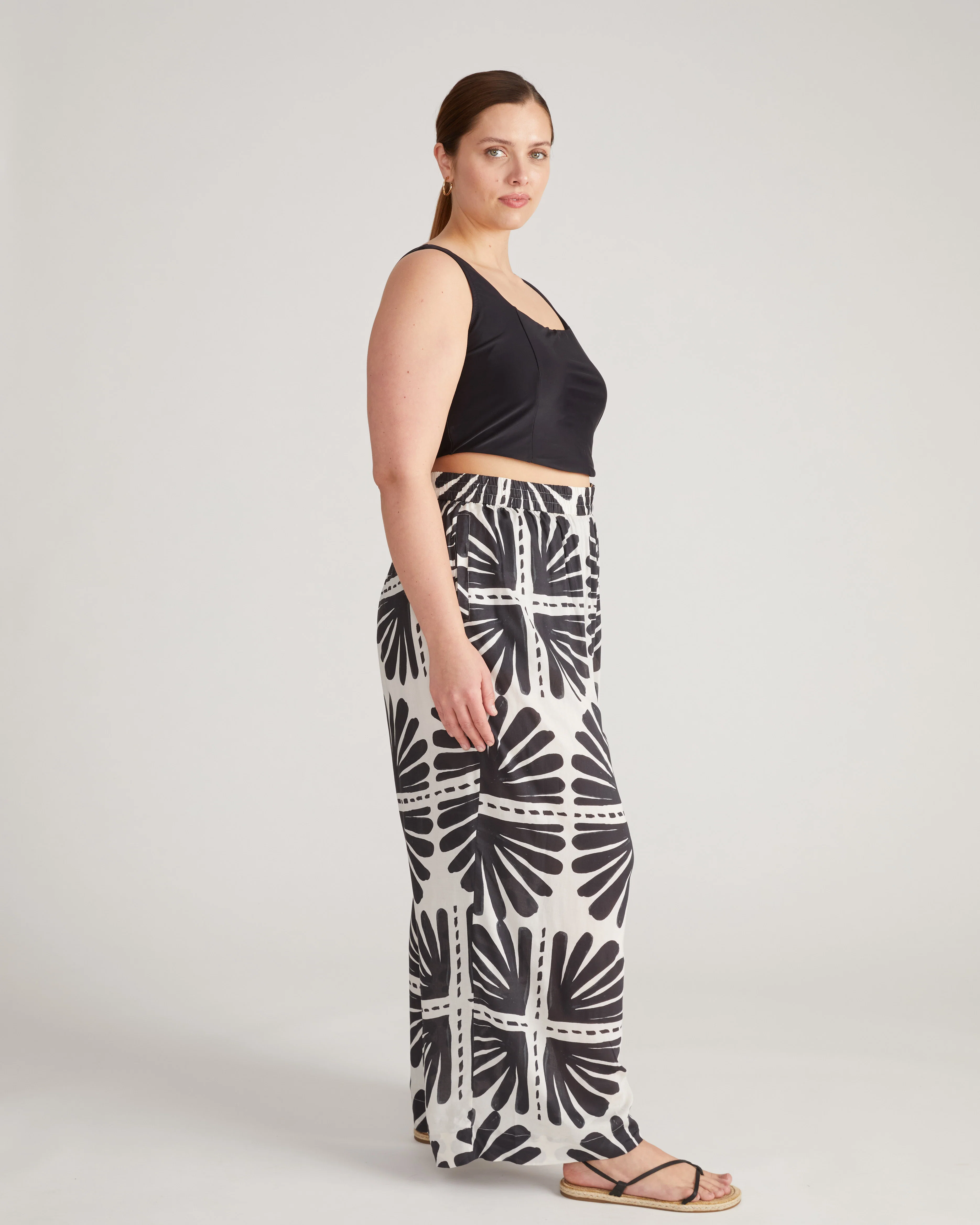 Verbena Voile Pants - Ink Bloom Print - Image 3