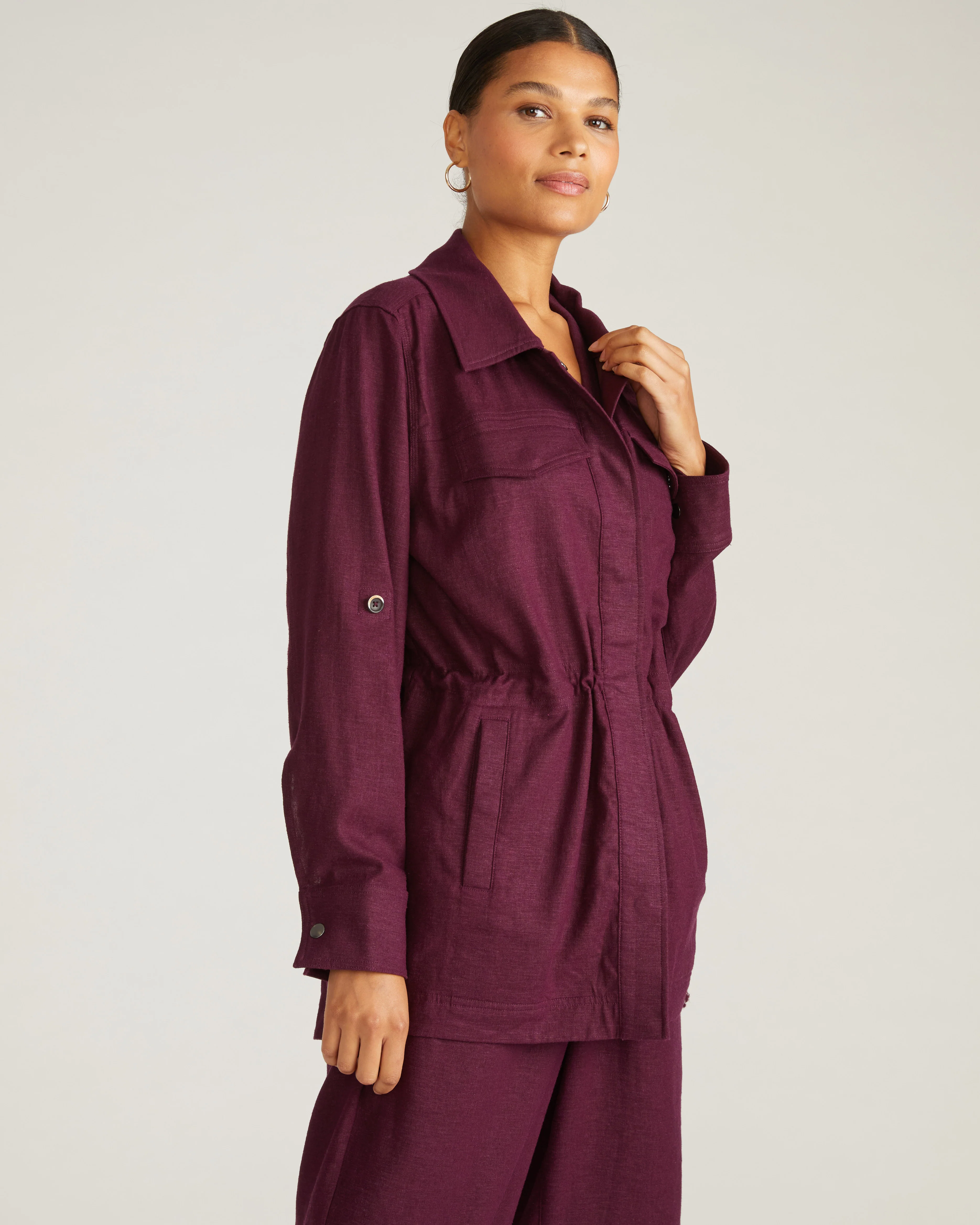 Vineyard Linen Jacket - Acai - Image 2