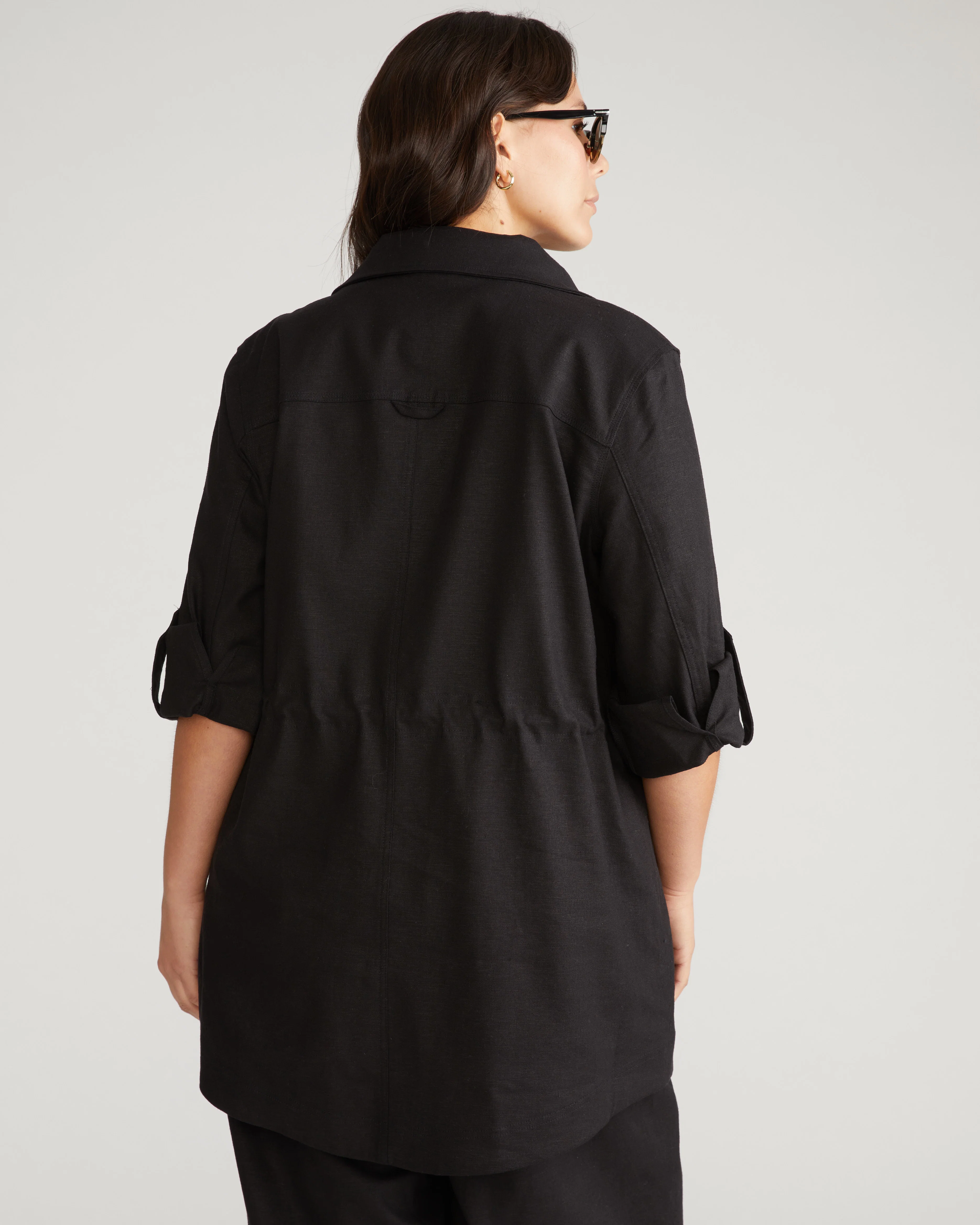 Vineyard Linen Jacket - Black - Image 4