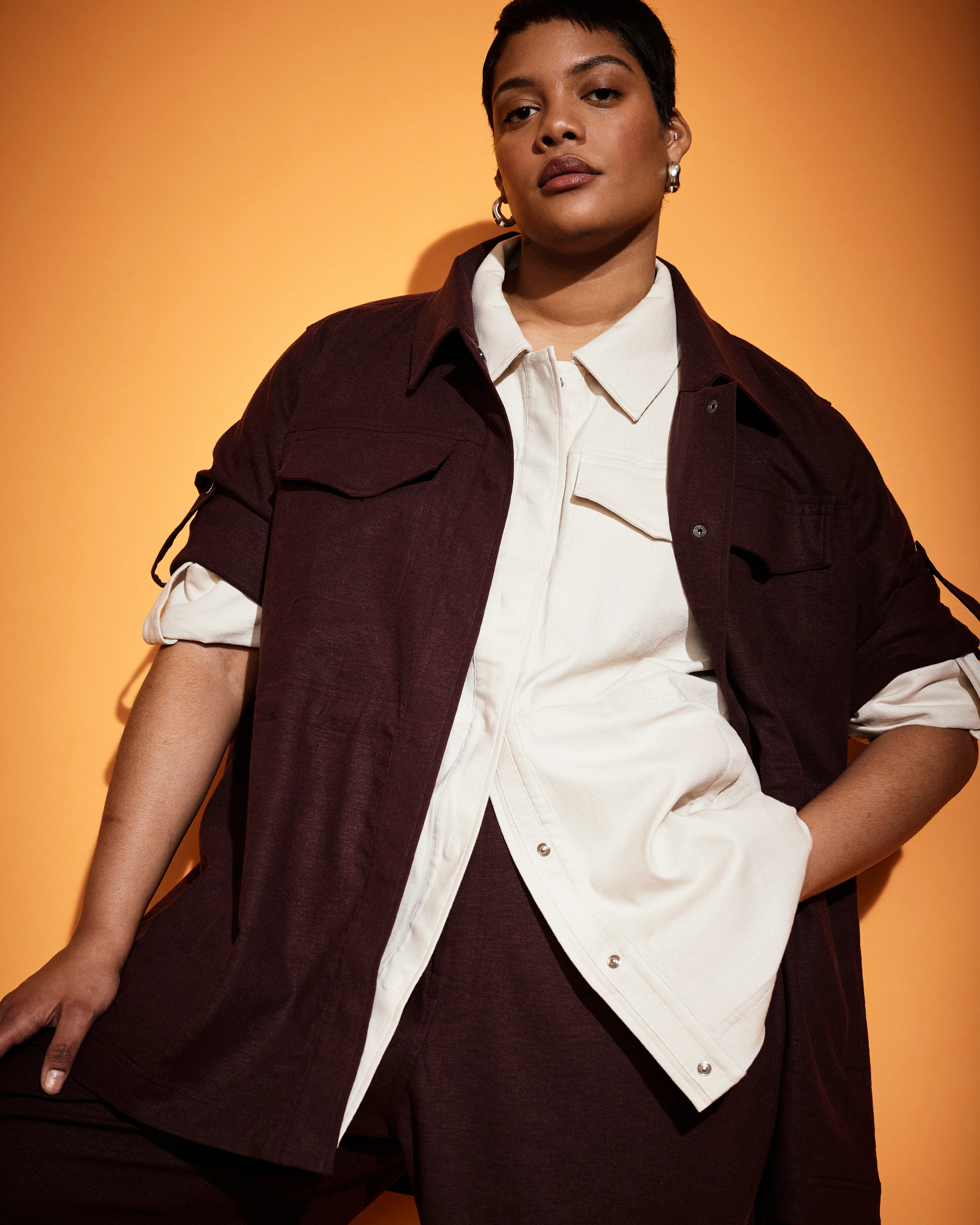 Vineyard Linen Jacket - Brulee - Image 2