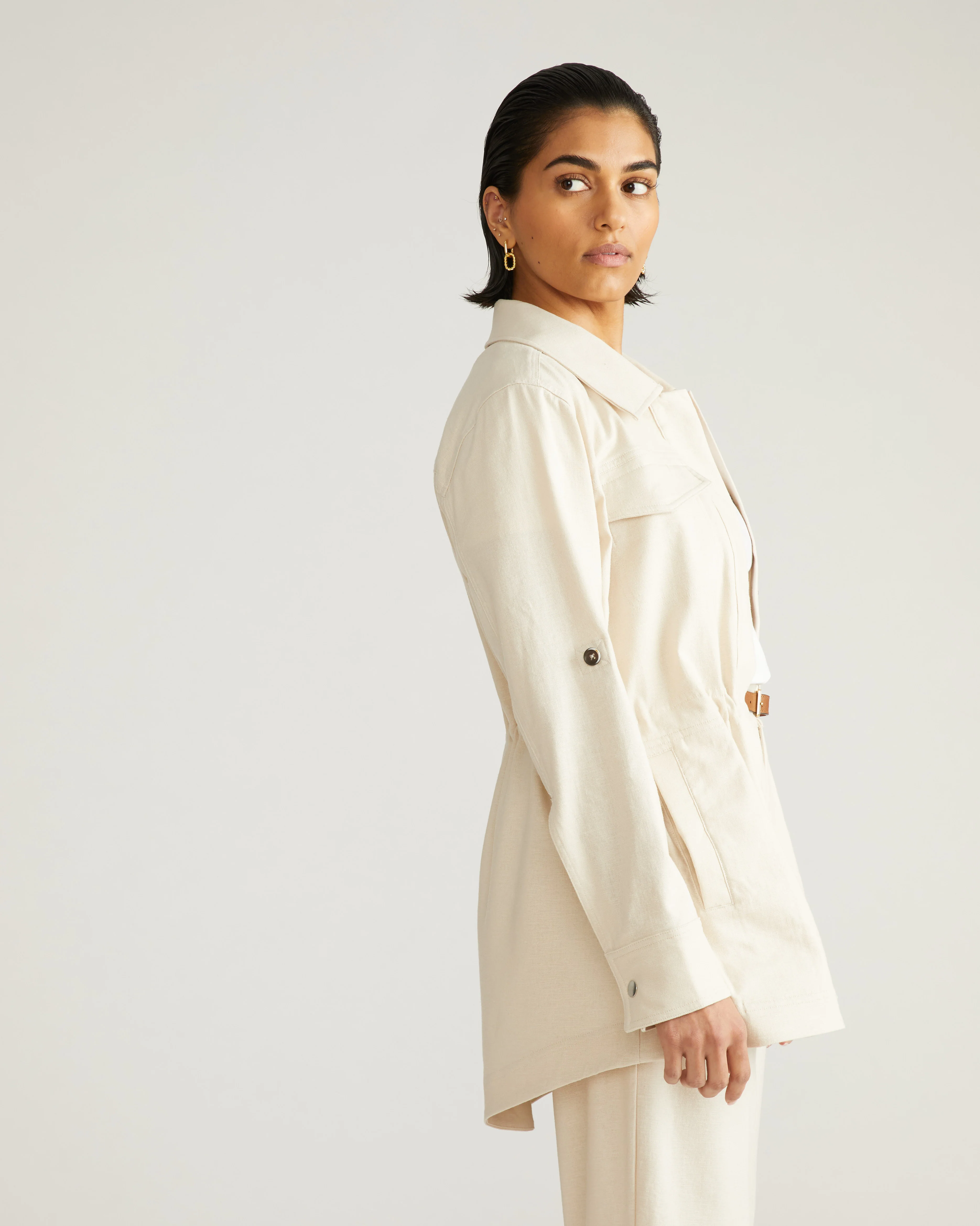 Vineyard Linen Jacket - Ecru - Image 2