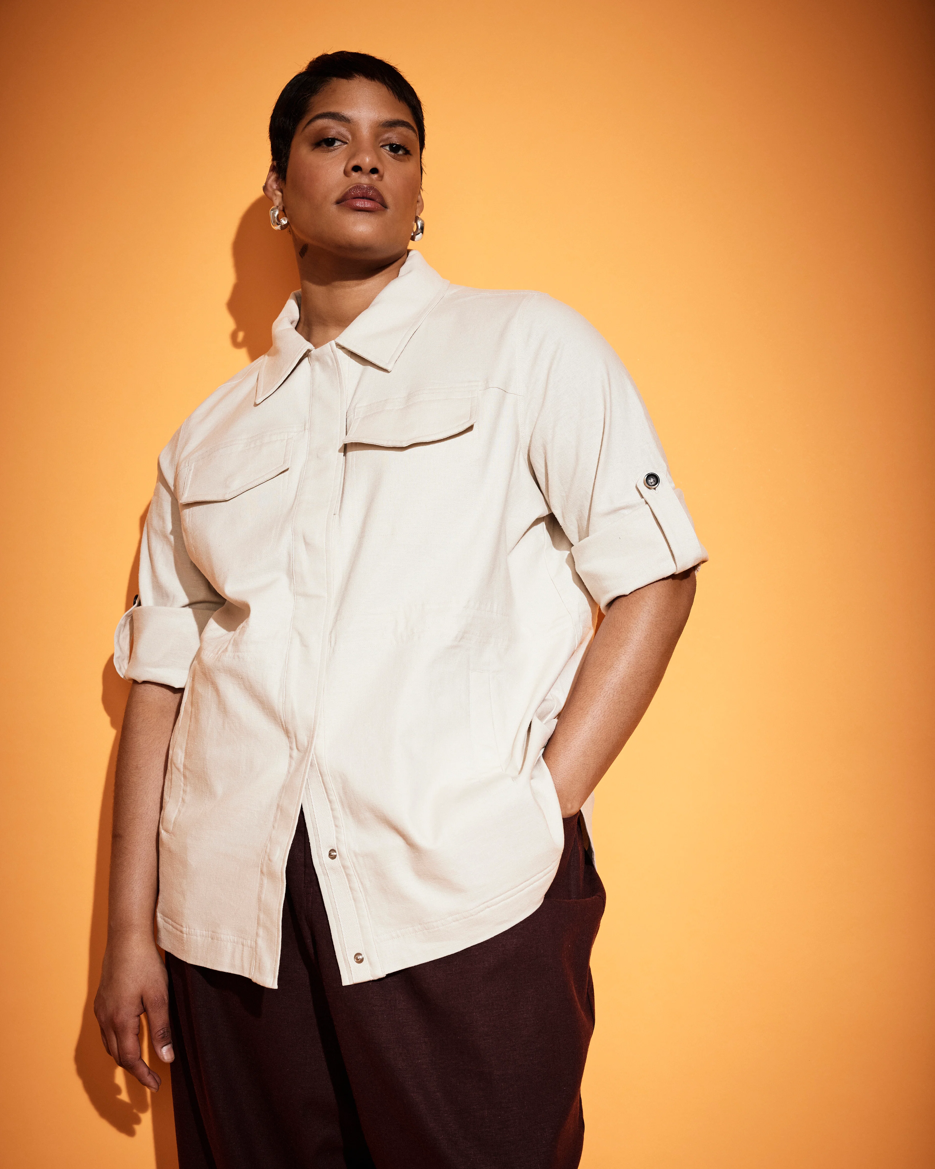 Vineyard Linen Jacket - Ecru - Image 5