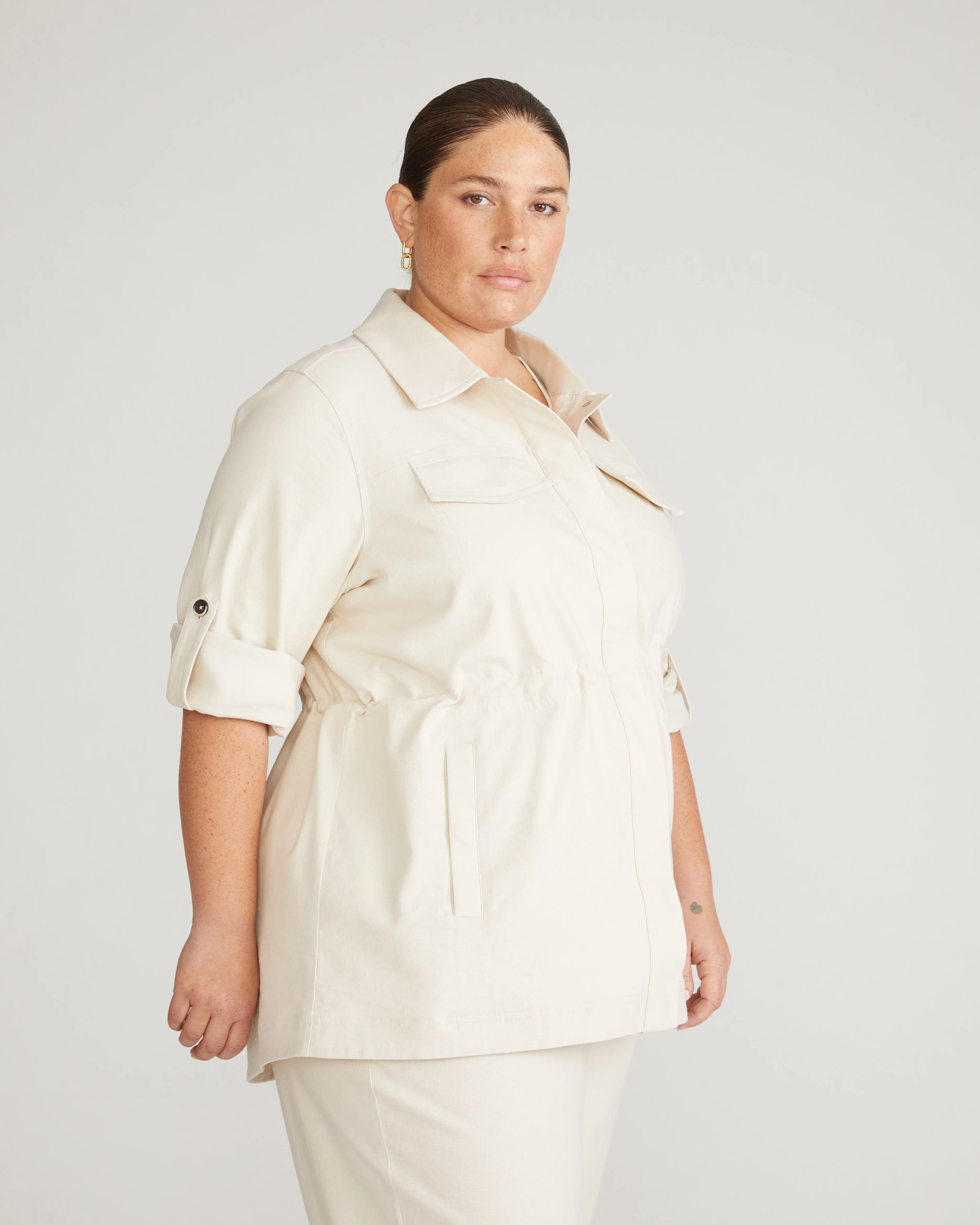 Vineyard Linen Jacket - Ecru - Image 9