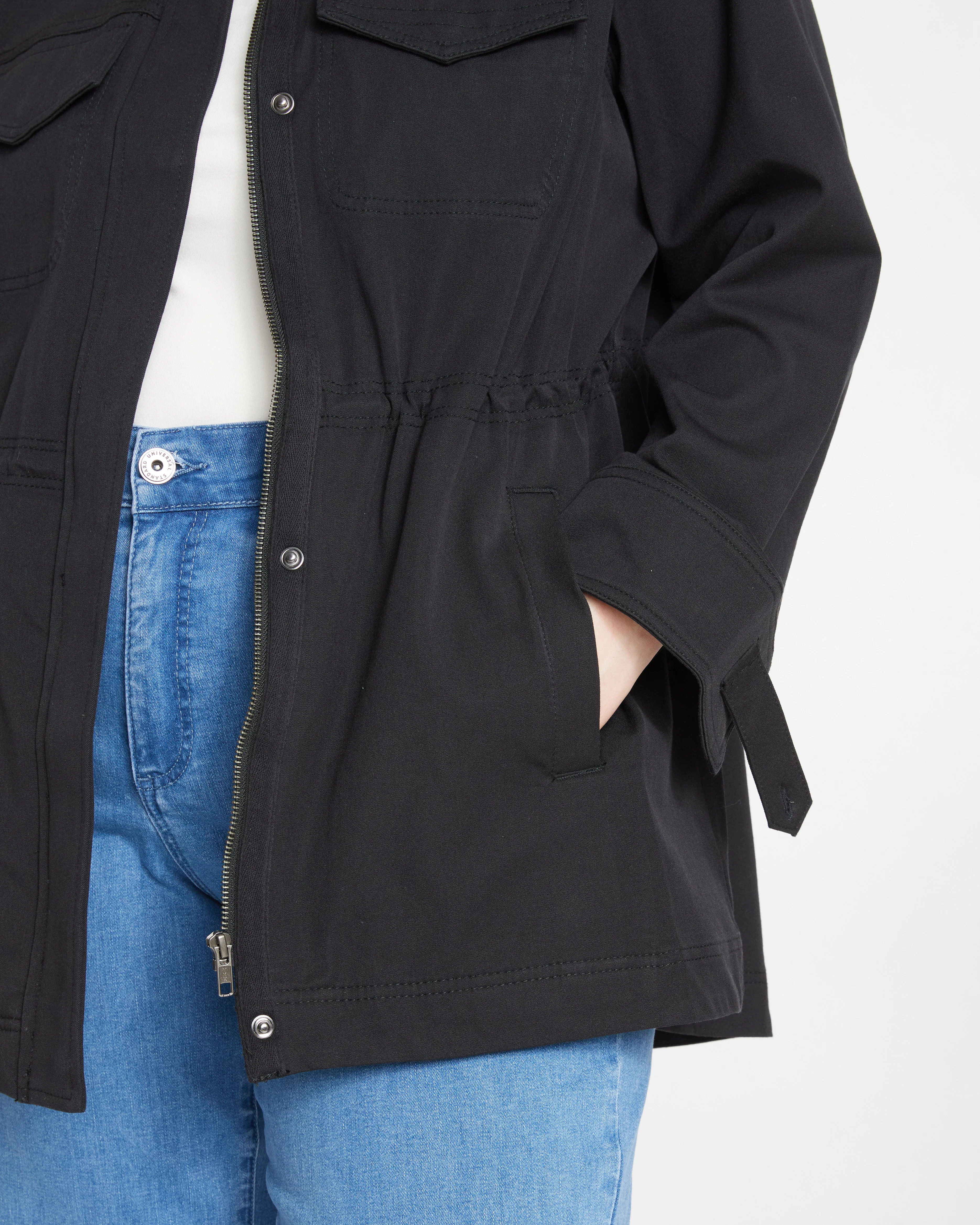 Vineyard Stretch Cotton Twill Jacket - Black - Image 2