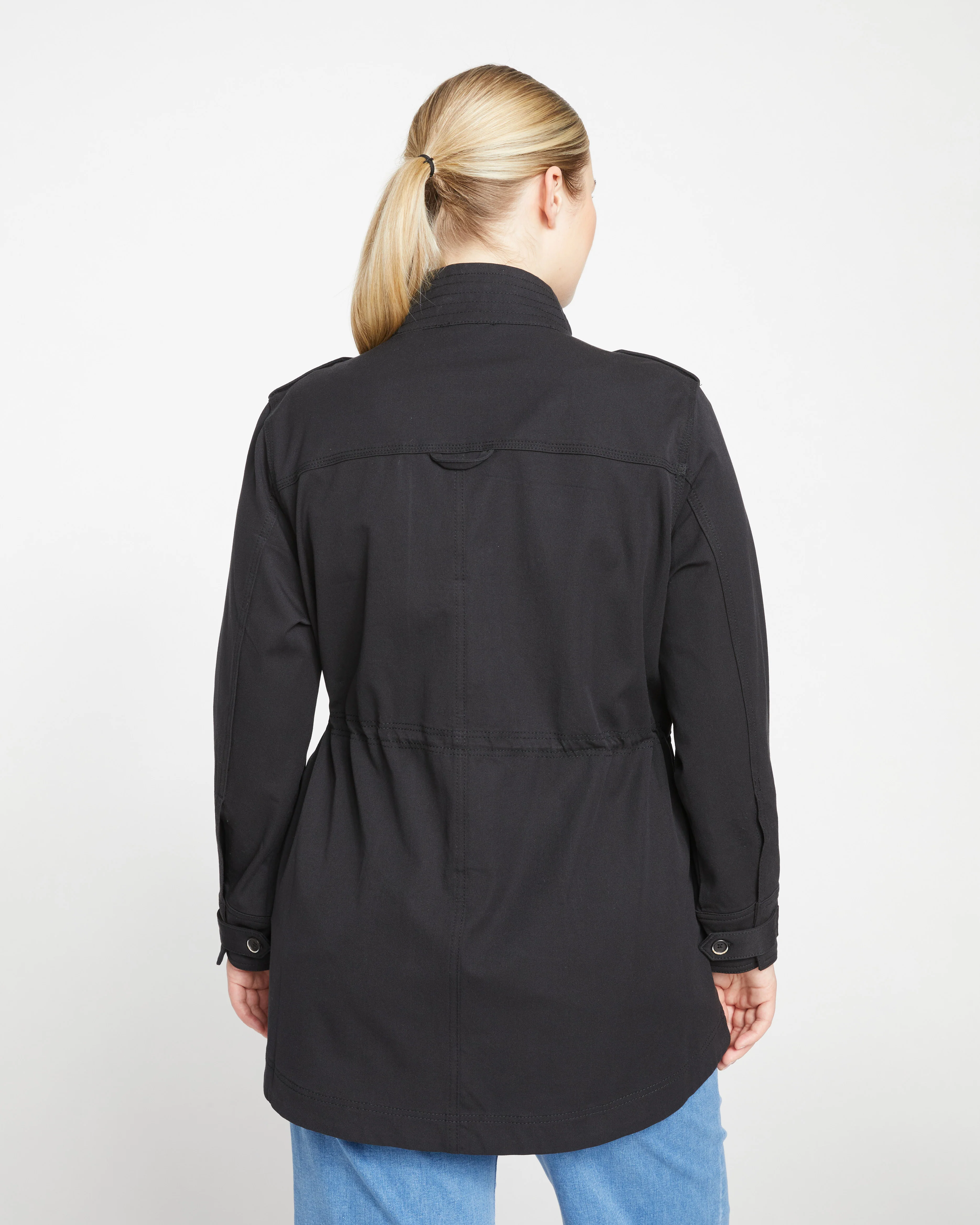 Vineyard Stretch Cotton Twill Jacket - Black - Image 4